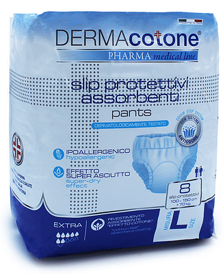 SLIP PROTETTIVO ASSORBENTE PANTS DERMACOTONE L 8 PEZZI