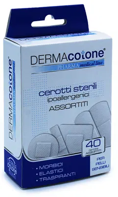 CEROTTO IPOALLERGENICO DERMACOTONE MISURE ASSORTITE 40 PEZZI CEROTTO IPOALLERGENICO DERMACOTONE MISURE ASSORTITE 40 PEZZI