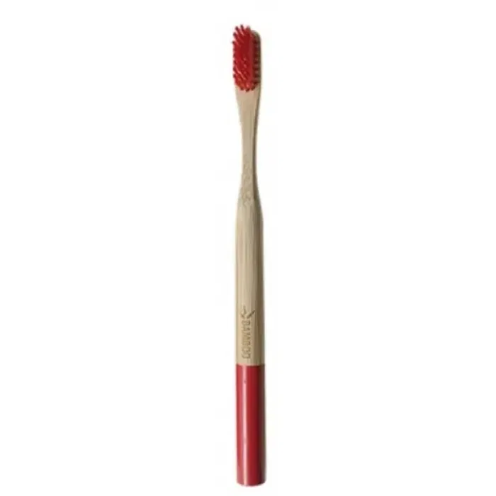 SPAZZOLINO BAMBOO SETOLE MEDIUM ROSSO