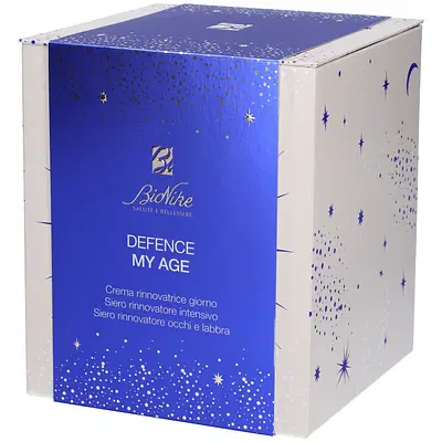 KIT NATALE 2022 DEFENCE MYAGE SIERO RINNOVATORE INTENSIVO 30 ML + CREMA RINNOVATRICE GIORNO 50 ML + SIERO RINNOVATORE OCCHI E LABBRA 15 ML KIT NATALE 2022 DEFENCE MYAGE SIERO RINNOVATORE INTENSIVO 30 ML + CREMA RINNOVATRICE GIORNO 50 ML + SIERO RINNOVATORE OCCHI E LABBRA 15 ML