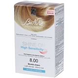 SHINE ON HIGH SENSITIVITY PLUS BIONDO CHIARO 8,00 RIVELATORE IN CREMA 75 ML + CREMA COLORANTE 50 ML