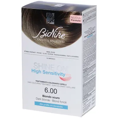 SHINE ON HIGH SENSITIVITY PLUS BIONDO SCURO 6,00 RIVELATORE IN CREMA 75 ML + CREMA COLORANTE 50 ML SHINE ON HIGH SENSITIVITY PLUS BIONDO SCURO 6,00 RIVELATORE IN CREMA 75 ML + CREMA COLORANTE 50 ML