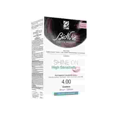 SHINE ON HIGH SENSITIVITY PLUS CASTANO 4,00 RIVELATORE IN CREMA 75 ML + CREMA COLORANTE 50 ML
