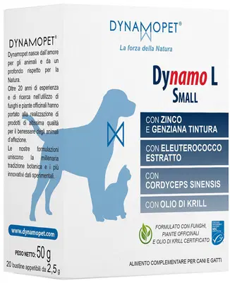 DYNAMO L SMALL 20 BUSTINE APPETIBILI DA 2,5 G DYNAMO L SMALL 20 BUSTINE APPETIBILI DA 2,5 G