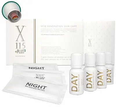 X115+PLUS 3 NEW GENERATION SKIN CARE 15 FLACONCINI 10 ML + 15 BUSTINE 9 G X115+PLUS 3 NEW GENERATION SKIN CARE 15 FLACONCINI 10 ML + 15 BUSTINE 9 G
