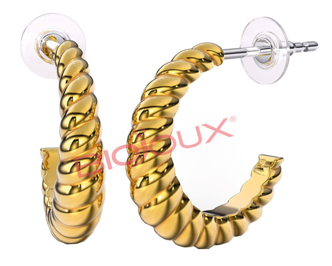 Bjt266 Orecchini Twistagain Gold Plated