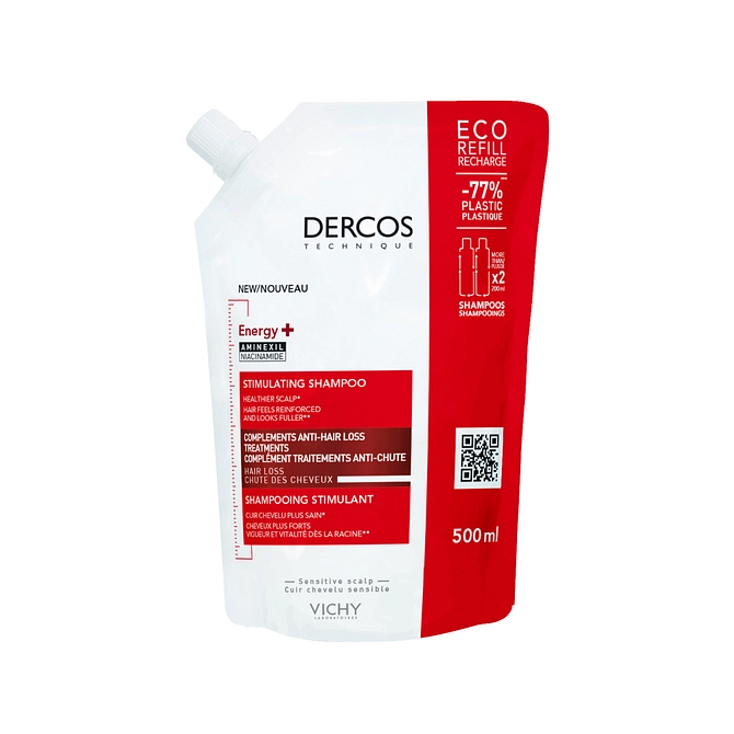 Vichy Dercos Shampoo Energizzante Eco Ricarica 500 Ml