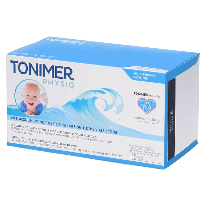 Tonimer Physio Monodose 60 Soluzione Nasale 60 Flaconcini 5 Ml