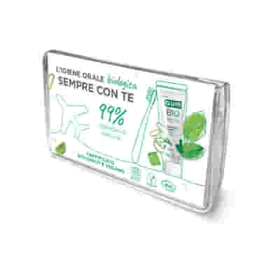 GUM TRAVEL KIT BIO 1 SPAZZOLINO + 1 DENTIFRICIO +  1 SCOVOLINO INTERDENTALE