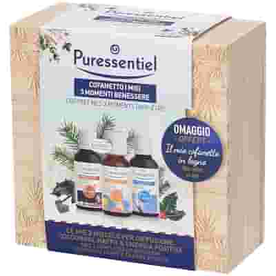 PURESSENTIEL COFANETTO BENESSERE MISCELE 1 MISCELA COCOONING DIFFUSIONE 10 ML + 1 MISCELA ENERGIA POSITIVA DIFFUSIONE 10 ML + 1 MISCELA HAPPY DIFFUSIONE 10 ML