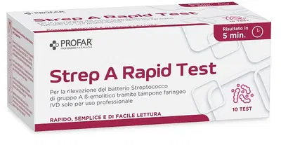 PROFAR TEST STREPTOCOCCO CON CASSETTA A POZZETTO 10 PEZZI PROFAR TEST STREPTOCOCCO CON CASSETTA A POZZETTO 10 PEZZI