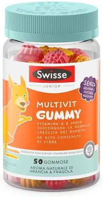 SWISSE JUNIOR MULTIVIT GUMMY 50 PASTIGLIE GOMMOSE SWISSE JUNIOR MULTIVIT GUMMY 50 PASTIGLIE GOMMOSE