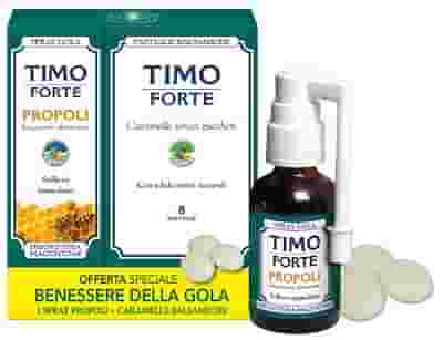 KIT BENESSERE DELLA GOLA TIMO FORTE PROPOLI SPRAY 30 ML + TIMO FORTE 8 PASTIGLIE