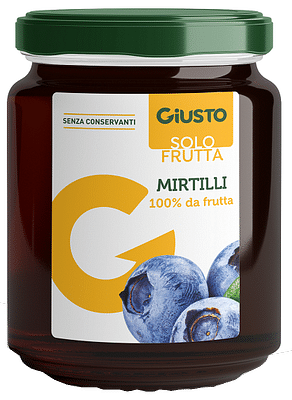 GIUSTO SOLO FRUTTA MARMELLATA MIRTILLI 284 G