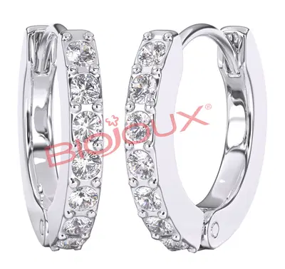 BJT727 ORECCHINI WHITE CRYSTAL STAINLESS STEEL BJT727 ORECCHINI WHITE CRYSTAL STAINLESS STEEL