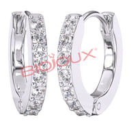 BJT727 ORECCHINI WHITE CRYSTAL STAINLESS STEEL