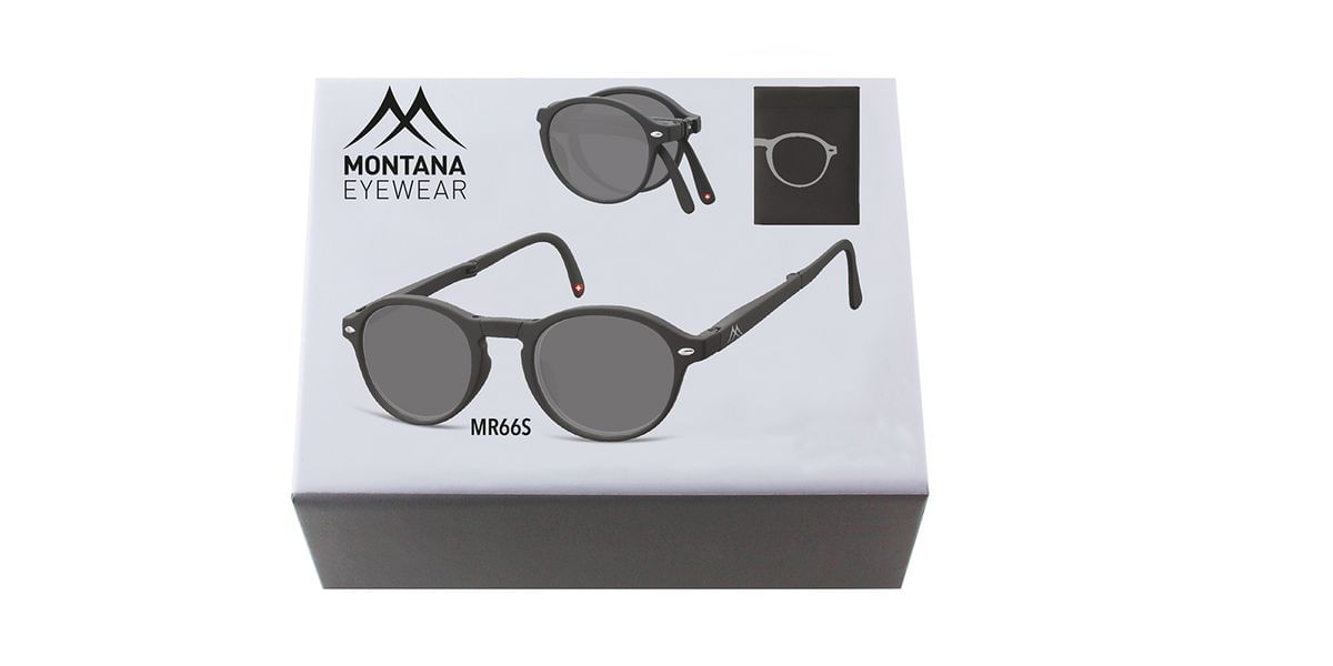 Occhiale Da Lettura Policarbonato Montana Eyewear Modello Box66 S Nero Smoke/Aspheric +1,0-image