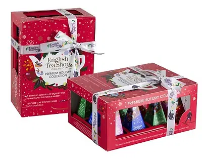 ENGLISH TEA SHOP BOX HOLIDAY RED BIO 12 PIRAMIDI ENGLISH TEA SHOP BOX HOLIDAY RED BIO 12 PIRAMIDI