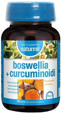 NATURMIL BOSWELLIA+CURCUMINOIDI 90 COMPRESSE NATURMIL BOSWELLIA+CURCUMINOIDI 90 COMPRESSE