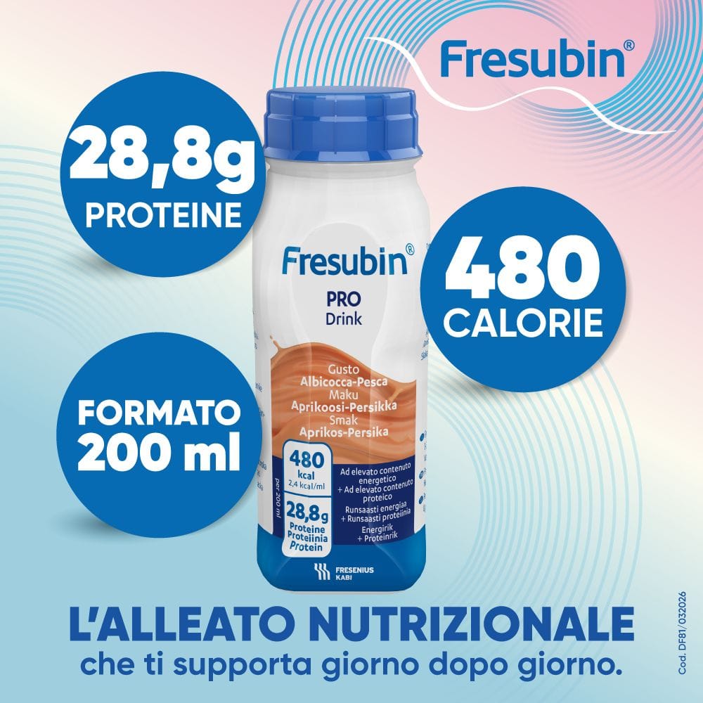FRESUBIN PRO DRINK ALBICOCCA-PESCA 4 FLACONI X 200 ML