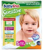 BABYLINO SENSITIVE VALUE PANNOLINI RISPARMIO TAGLIA 5+ JUNIOR PLUS 11-16KG 44 PEZZI