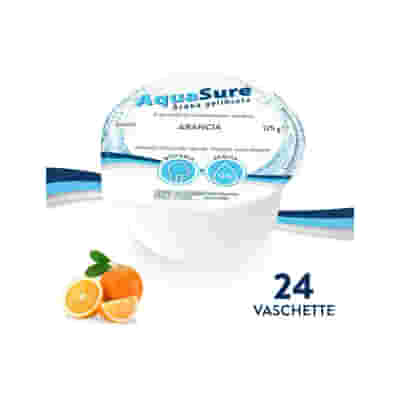 AQUASURE ACQUA GELIFICATA EDULCORATA ARANCIA 24 PEZZI DA 125 G