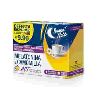 MELATONINA E CAMOMILLA ACT 30 BUSTINE SOLUBILI SENZA ZUCCHERI