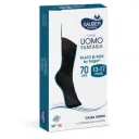 CALZA SAUBER UOMO QSKIN 140 RIGHE MULTICOLOR BLU S/M