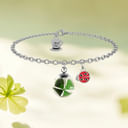 BRACCIALE FORTUNA LUXURY CHARMS QUADRIFOGLIO CHIUSURA A PALETTO