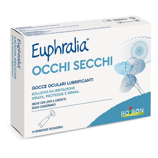 Gocce Oculari Lubrificanti Euphralia Occhi Secchi 15 Monodose Richiudibili X 0,5 Ml