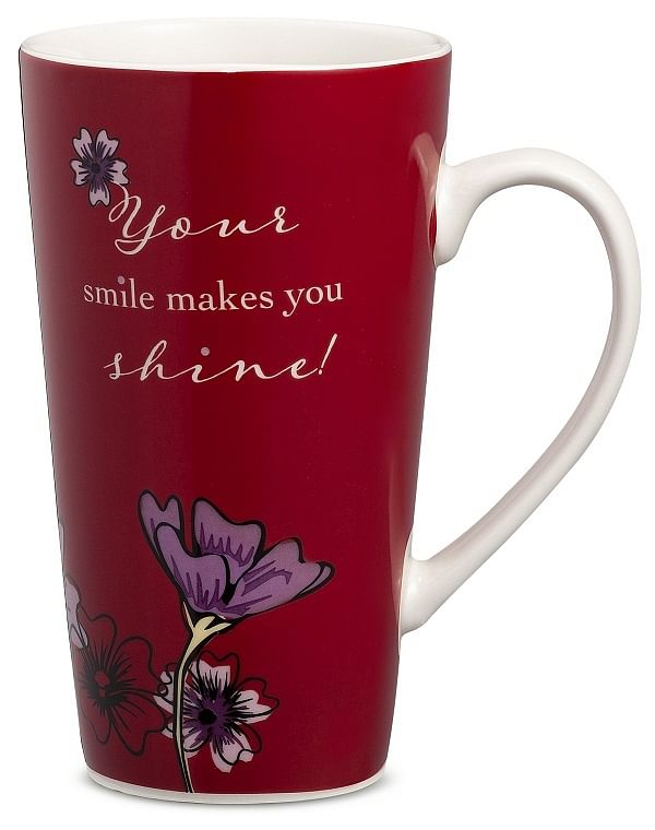 Neavita Mug Alta Winter Flowers Rossa Malva