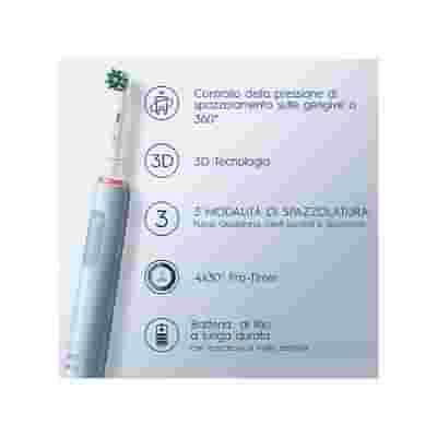 ORAL-B PRO 3 BLU CROSSACTION SPAZZOLINO ELETTRICO