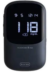 STRUMENTO PER AUTOMONITORAGGIO GLICEMIA GLUCOCARD S ONYX BASIC + CUSTODIA + MANUALE D'USO + GUIDA RAPIDA + 2 BATTERIE 1,5V ALCALINE LR 03/AAA