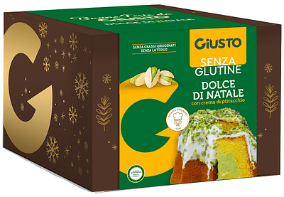 GIUSTO SENZA GLUTINE DOLCE DI NATALE PANDORO PISTACCHIO 500 G