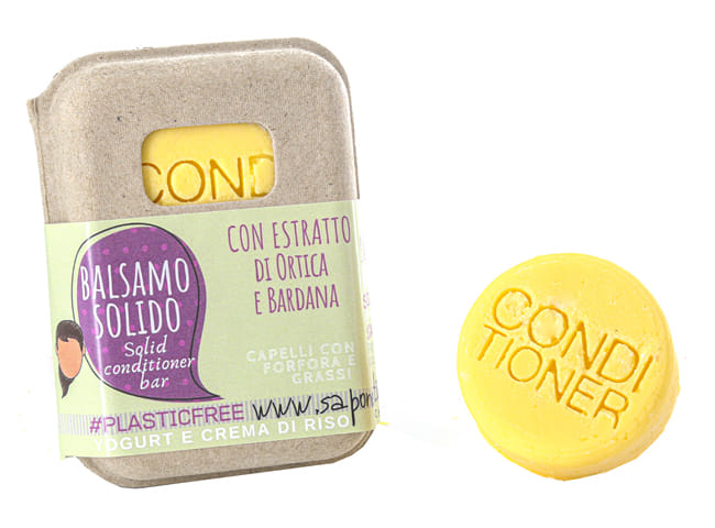 BALSAMO SOLIDO CAPELLI GRASSI O CON FORFORA YOGURT E CREMA DI RISO 50 G