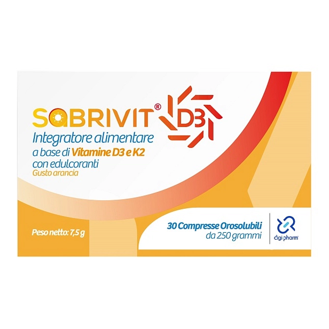 Sabrivit D3 30 Compresse Orosolubili Gusto Arancia