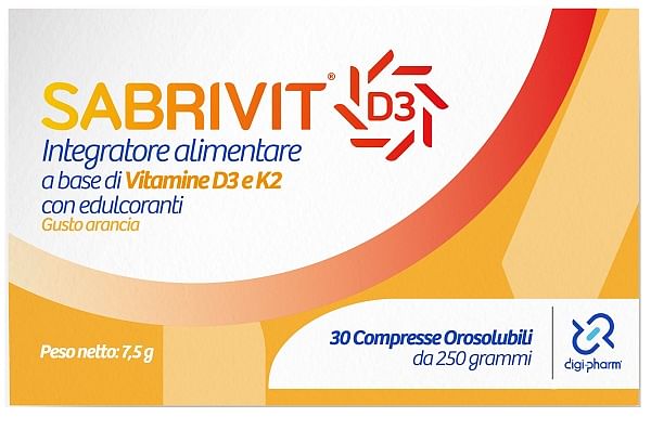 Sabrivit D3 30 Compresse Orosolubili Gusto Arancia