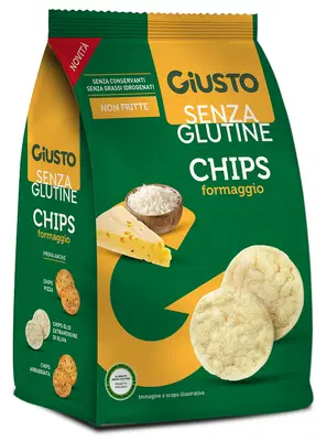 GIUSTO SENZA GLUTINE CHIPS FORMAGGIO 40 G GIUSTO SENZA GLUTINE CHIPS FORMAGGIO 40 G