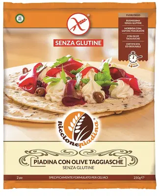 RICCIONE PIADINA CON OLIVE TAGGIASCHE 250 G RICCIONE PIADINA CON OLIVE TAGGIASCHE 250 G