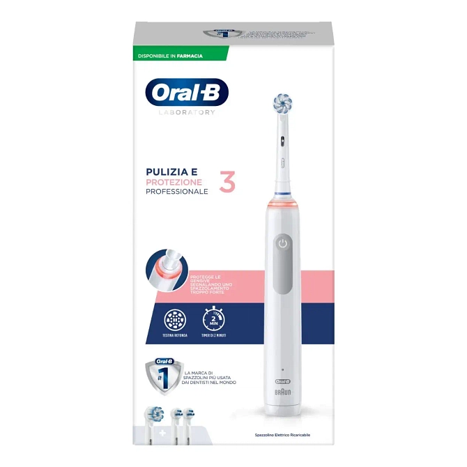 Oral B Pro 3 Laboratory Spazzolino Elettrico + 2 Refill