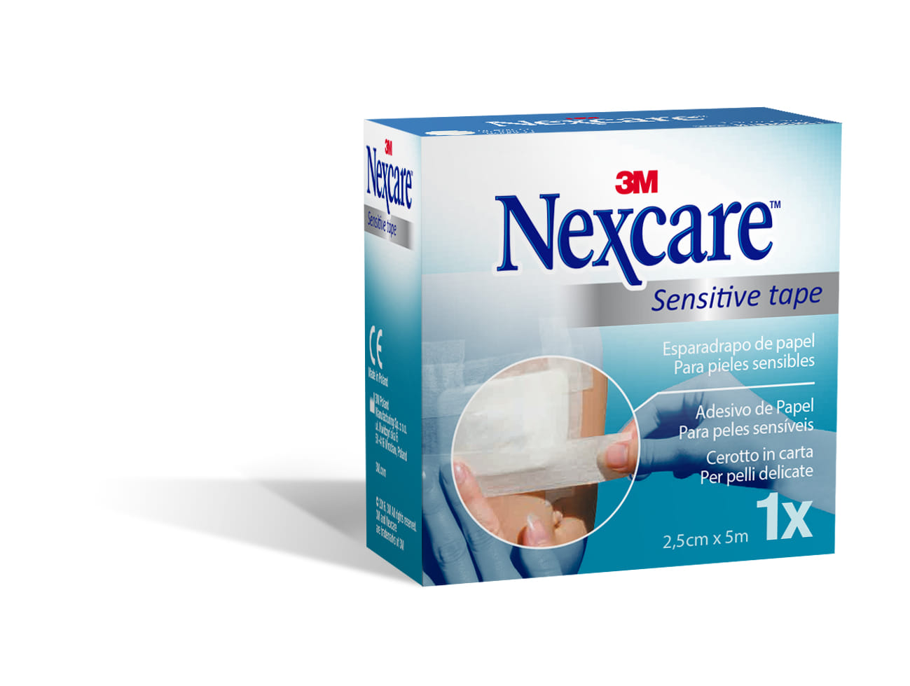 Cerotto Su Rocchetto Nexcare Sensitive Tape 2,5 X500 Cm No Dispenser