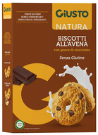 GIUSTO SENZA GLUTINE BISCOTTI AVENA GOCCE CIOCCOLATO 250 G