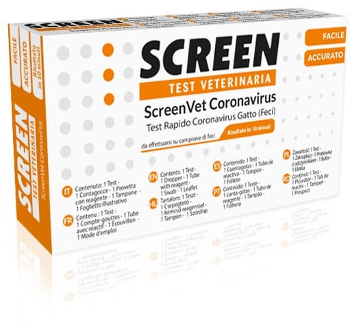 SCREENVET TEST RAPIDO VETERINARIA CORONAVIRUS FECI GATTO