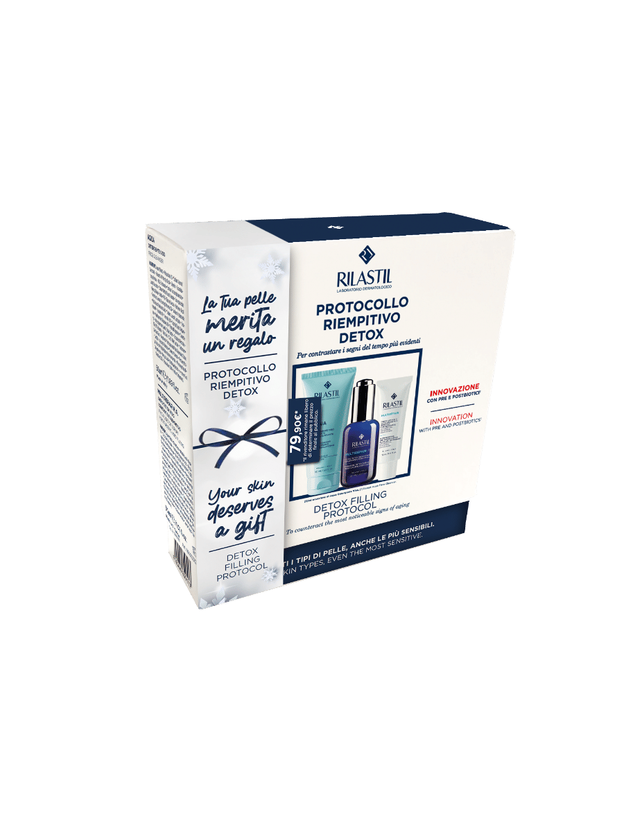 Rilastil Multirepair Cofanetto Natale 1 Acqua Detergente Viso 50 Ml + 1 Multirepair Ha Siero 30 Ml + 1 Multirepair Crema Nutri Riparatrice