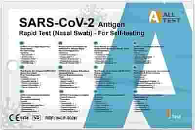 TEST ANTIGENICO RAPIDO COVID-19 ALLTEST AUTODIAGNOSTICO DETERMINAZIONE QUALITATIVA ANTIGENI SARS-COV-2 IN TAMPONI NASALI MEDIANTE IMMUNOCROMATOGRAFIA
