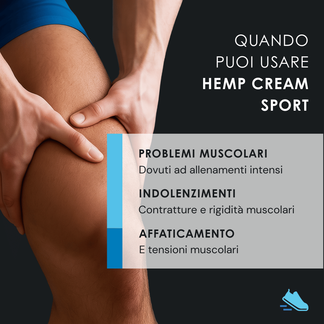 Eusphera Hemp cream Sport - Crema per dolori muscolari ed infortuni