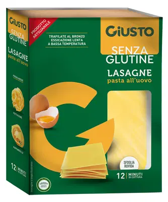 GIUSTO SENZA GLUTINE SFOGLIE LASAGNE 200 G GIUSTO SENZA GLUTINE SFOGLIE LASAGNE 200 G