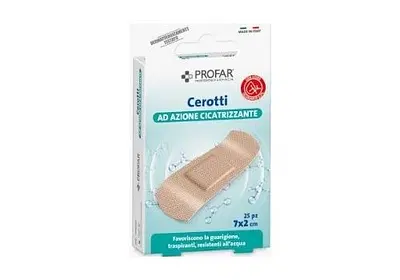 CEROTTO ACIDO IALURONICO AZIONE CICATRIZZANTE PROFAR 7X2 CM 25 PEZZI CEROTTO ACIDO IALURONICO AZIONE CICATRIZZANTE PROFAR 7X2 CM 25 PEZZI