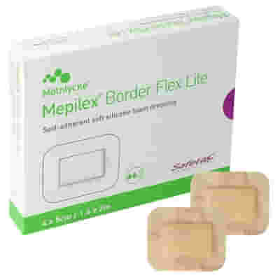 MEDICAZIONE IN SCHIUMA DI POLIURETANO MEPILEX BORDER FLEX LITE 4X5 CM 10 PEZZI