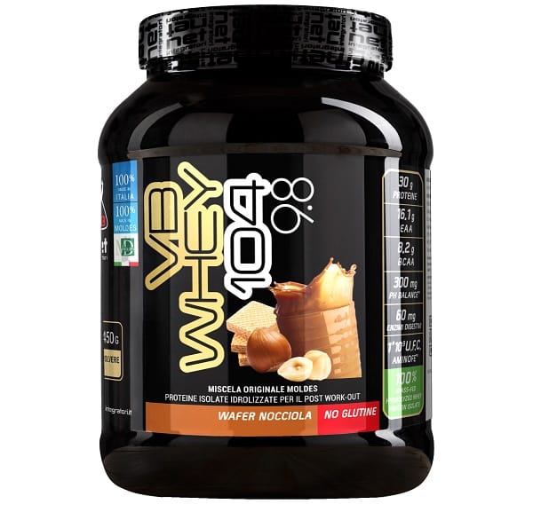 NET INTEGRATORI VB WHEY 104 OPTIPEP WAFER NOCCIOLA 450 G